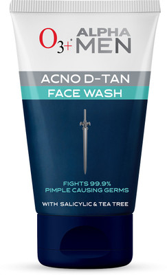 O3+ Alpha Men Acno D-tan With Salicylic & Tea Tree  For Acne And Pimples Face Wash(100 g)