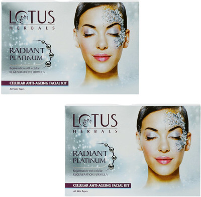 LOTUS HERBALS RADIANT PLATINUM Cellular Anti-Ageing Salon(2 x 37 g)
