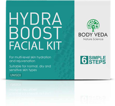 BODY VEDA Hydra Boost 6 Steps Facial Kit For Multi-Level Skin Hydration And Rejuvenation(55 g)