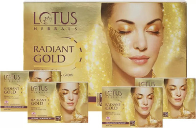 LOTUS HERBALS Radiant Gold Cellular Glow Facial Kit(4 x 37 g)
