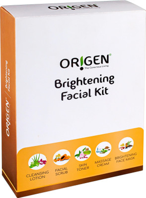 ORIGEN Brightening Facial Kit With Niacinamide ,Vitamin E Acetate, Rose&Coffee Extract(50 g)