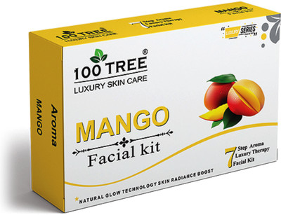100Tree MANGO Facial Kit-Instant Glow-7 Step Aroma Luxury Therapy(800 g)