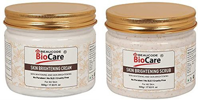 BEAUCODE BioCare Skin Brightening Facial Kit Scrub and Cream(2 x 500 ml)