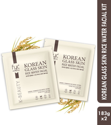 FYC PROFESSIONAL Korean Glass Skin Rice Water Facial Kit 9 Steps (183gx2)(2 x 183 g)