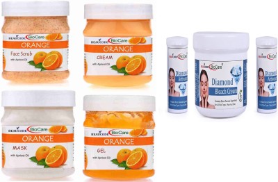 BEAUCODE BioCare Orange Facial Kit 250ml with Diamond Bleach Cream 300ml(5 x 260 ml)