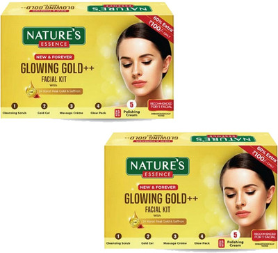 Nature's Essence glowing gold facial kit 40gmx2 (100mrpx2)(2 x 40 g)