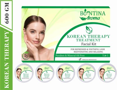 BONTINA Aroma Korean Treatment Facial Kit - Cleanser + Scrub + Cream + Pack + Gel(600 g)