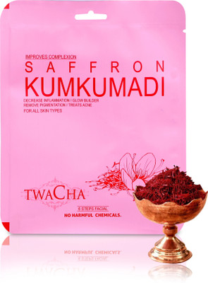 TWACHA 6 Steps Saffron Kumkumadi Facial Kit for instant glow & improve complexion.(6 x 8.83 g)