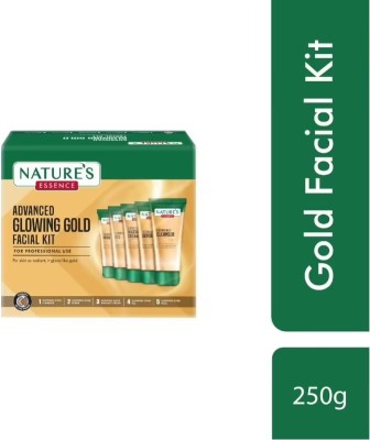 Nature's Essence Glowing Gold Facial Kit (250Gms+50Ml)(5 x 50 g)