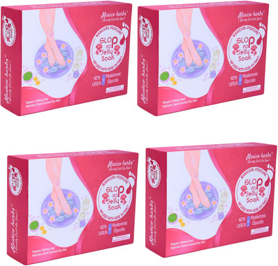 Mexico herbs GLOP-POP PEDICURE MENICURE PACK OF 4 Hand & Foot kit brightens the skin.(4 x 60 g)