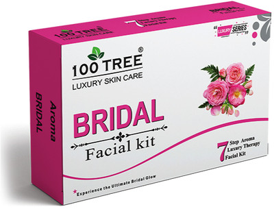 100Tree BRIDAL Facial Kit-Instant Glow-7 Step Aroma Luxury Therapy(800 g)