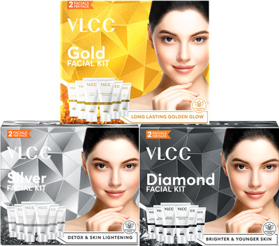 VLCC Diamond and Gold and Silver -Facial Kit(3 x 60 g)