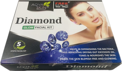Aqva Skin Diamond Facial Kit (5 Step) For Youthful Glow | Net Quantity -(250 g)