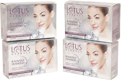 LOTUS HERBALS Herbals Radiant Diamond Cellular Radiance Facial Kit(4 x 37 g)