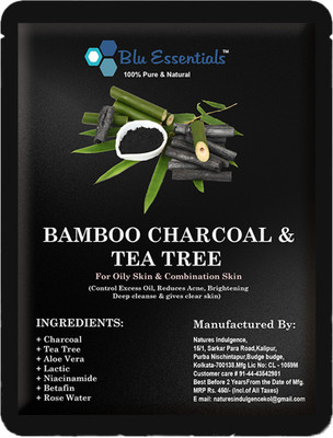 Blu Essentials Bamboo Charcoal & Tea Tree Facial Kit for for Purified, Balanced & Glowing Skin(23 g)