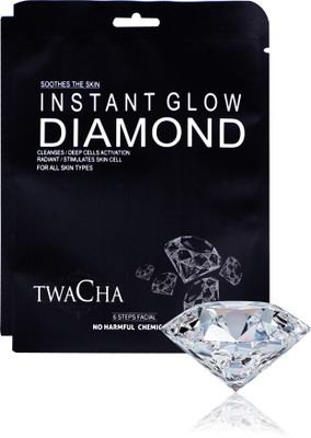 TWACHA 6 Steps Instant Glow Diamond Facial Kit for Instant Glow & Deep Cleansing(53 g)