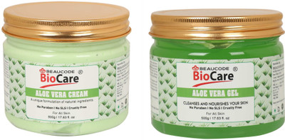 BEAUCODE BioCare Aloe Vera Facial Kit Gel and Cream(2 x 500 ml)