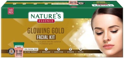 Nature's Essence Glowing Gold Facial Kit (60 g + 15 ml)(60 g)