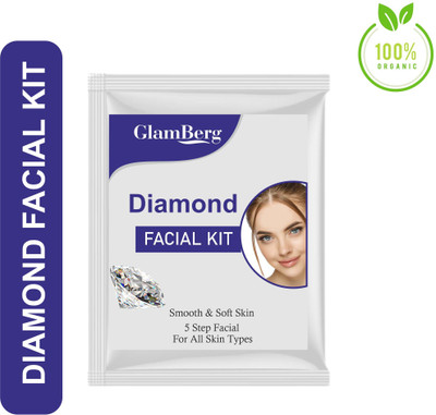 Glamberg Diamond Facial Kit | 5 Steps Facial | For All Skin Types(60 g)