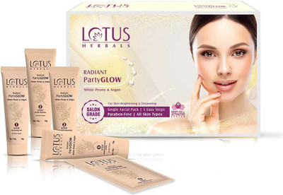LOTUS HERBALS Radiant Party Glow White Peony and Argan(5 x 10 g)