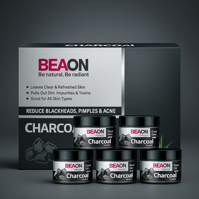 Beaon Charcoal Facial Kit for Deep Skin Detox, Bright Glow & Fresh Radiance(250 g)