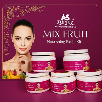 AS ZULYNZ Mix Fruit Facial Kit (Salon Professional)(5 x 20 ml)
