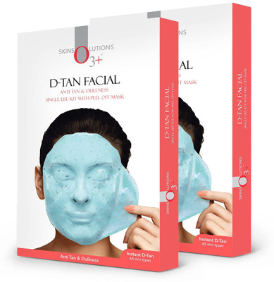 O3+ D-Tan Facial Single Dose Kit For Tan Removal & Brightness, Tanned & Dull skin(2 x 45 g)