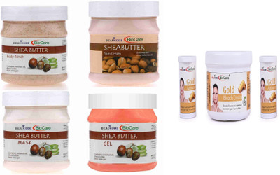 BEAUCODE BioCare Shea Butter Facial Kit 250ml with Gold Bleach Cream 300ml(5 x 260 ml)