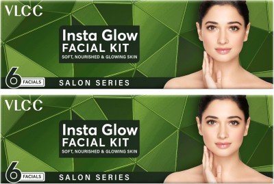 VLCC Salon Series Insta Glow Facial Kit ( 6 Facials ) (Pack of 2)(2 x 252 g)