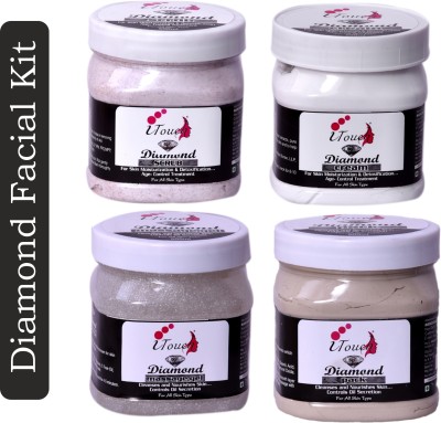 I TOUCH Herbal Diamond Facial Kit |Facial Scrub|Massage Cream|Massage GeL| Face Pack(4 x 500 ml)