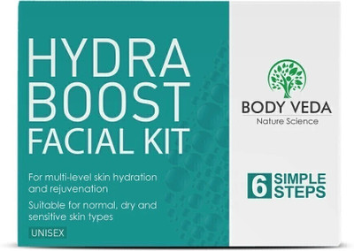 BODY VEDA Hydra Boost 6 Steps Facial Kit For Multi-Level Skin Hydration And Rejuvenation(55 g)