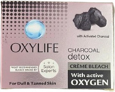 Oxylife Charcoal Detox 5 Creme Bleach with active Oxygen(2 x 4.5 g)