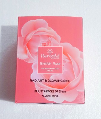 Herbdiva Hrbdiva British Rose Nourishing Glow Facial Kit(6 x 9.17 g)