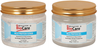 BEAUCODE BioCare Milk Protein Facial Gel and Scrub(2 x 500 ml)