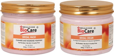 BEAUCODE BioCare Bridal Facial kit Cream-Mask For Women & Men For All Skin Types(2 x 500 ml)
