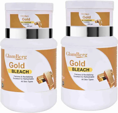 Glamberg Herbal Gold Bleach Cream With Activator (COMBO) PACK 2(2 x 1000 g)