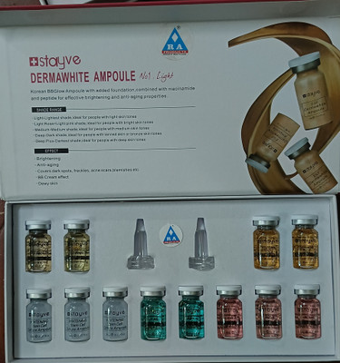 R A Products BB Glow kit Dermawhite Ampoule Starter Kit Serum(12 x 6.67 ml)