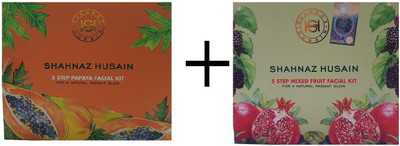 Shahnaz Husain Mixed Fruit + Papaya (5 Step) Facial Kit Combo(2 x 50 ml)