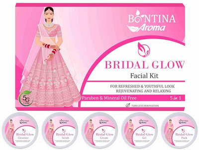 SEPHEA Bridal Glow Facial Kit | 5 Step Facial | Cleanser + Scrub + Cream + Gel + Pack(5 x 120 g)