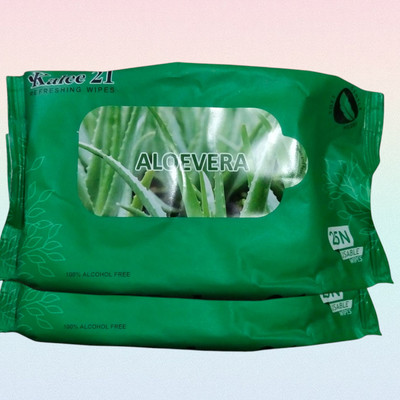 Deeparth Hydrating Face Wipes Pack - Aloe Vera(50 Tissues)