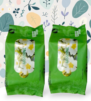 Deeparth Jasmine & Mint Wipes - Cooling & Refreshing -/2pic(50 Tissues)