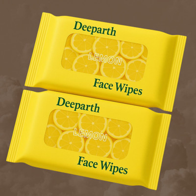 Deeparth Lemon Mint Face Wipes - The Best Refreshing Wet Wipes for Skin (Pack-2)(50 Tissues)
