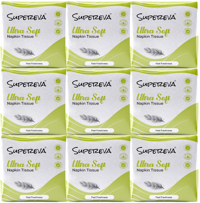 SUPEREVA Premium Quality Ultra Soft Tissue Paper Napkin(900 Tissues)