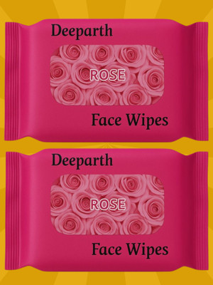 Deeparth wipes Cleansing Face Wipes 25 Pcs/Pack Wipes Rose Fragrances(50 Tissues)