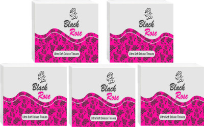 MG BLACKROSE Soft paper napkins (500 Napkins) Pack of 05 White Paper Napkins(500 Sheets)