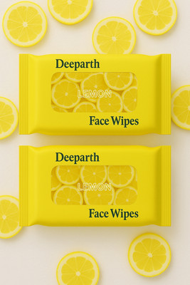 Deeparth Refreshing Wipes -Facial Wipes Enriched with LEMON(50 Tissues)