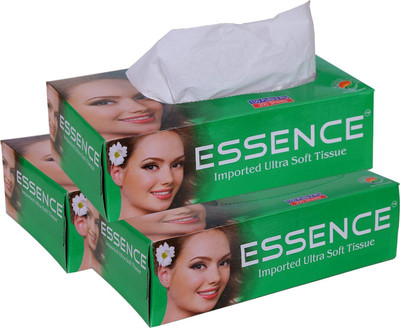 ESSENCE Face Tissue Imported Ultra Soft Green-3(600 Tissues)