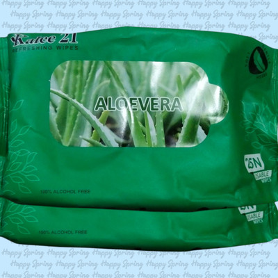 Deeparth Aloe Vera Face Wipes for Acne - Soft and Hydrating Cleansing -/2pic(25 Tissues)
