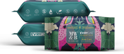 MW&B Anti Acne and Pimples Wet Tissue Wipes for Face for Women and Men(75 Tissues)