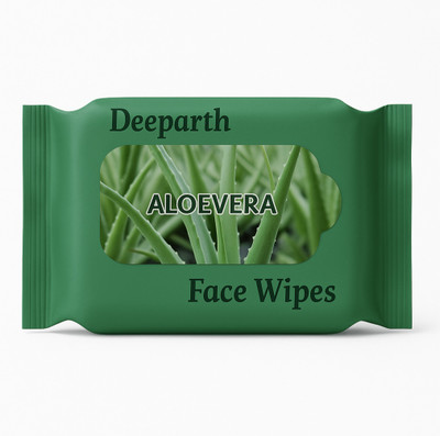 Deeparth Wet Wipes for Women Face Care Organic Aloevera Cleansing Tissues for Daily Use(50 Tissues)